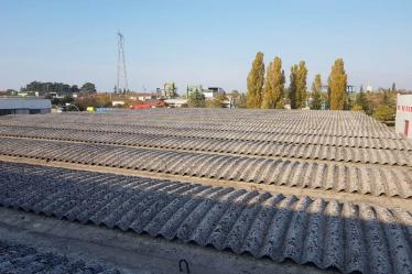 Copertura in eternit da smaltire Cantiere Fratelli Sartori